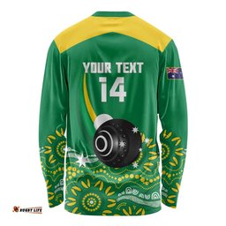 Custom Bowls Australia Long Sleeve Shirt Aussie Kangaroo Aboriginal Art LT14