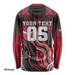 Custom Essendon Go Bombers Long Sleeve Shirt Don The Sash DT05