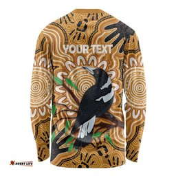 Personalised Australia Magpie NAIDOC Week 2026 Long Sleeve Shirt 50 Years of Deadly Aboriginal Art LT14