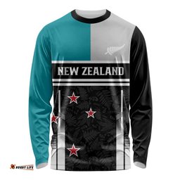 Custom NZ Cricket Pride Long Sleeve Shirt Silver Fern Fan Supporter Apparel LT9
