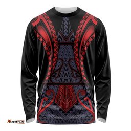 Custom New Zealand Long Sleeve Shirt Maori Kiwiana Pattern Tukutuku Motif LT9