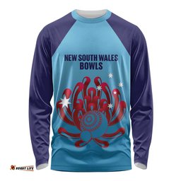 Custom New South Wales Bowls Australia Long Sleeve Shirt Go Champions NSW Waratah LT14