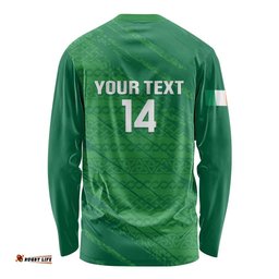 Custom Ireland Cricket Long Sleeve Shirt Irish Celtic Knot - National Color LT14