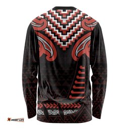 Maori Waitangi Long Sleeve Shirt Kotahitanga Poutama Mix Whakairo LT7