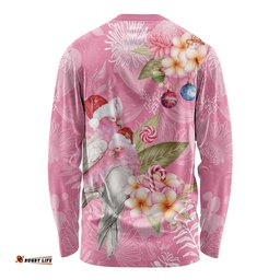 Joyful Pink Cockatoo Long Sleeve Shirt Australia Christmas Vibes LT9