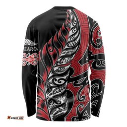 Koru Fern New Zealand Long Sleeve Shirt Maori Tribal Pattern LT9