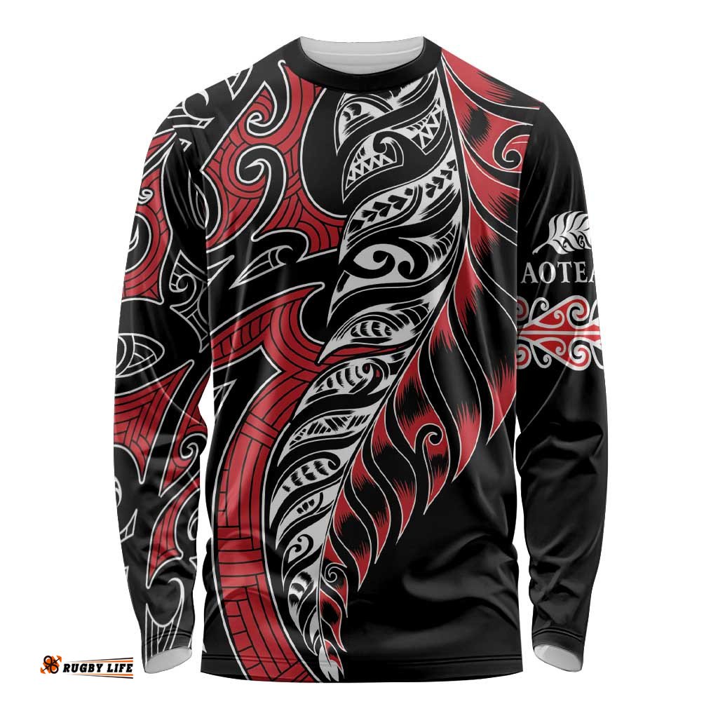 Koru Fern New Zealand Long Sleeve Shirt Maori Tribal Pattern LT9
