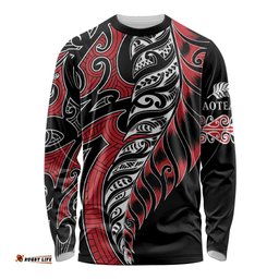 Koru Fern New Zealand Long Sleeve Shirt Maori Tribal Pattern LT9