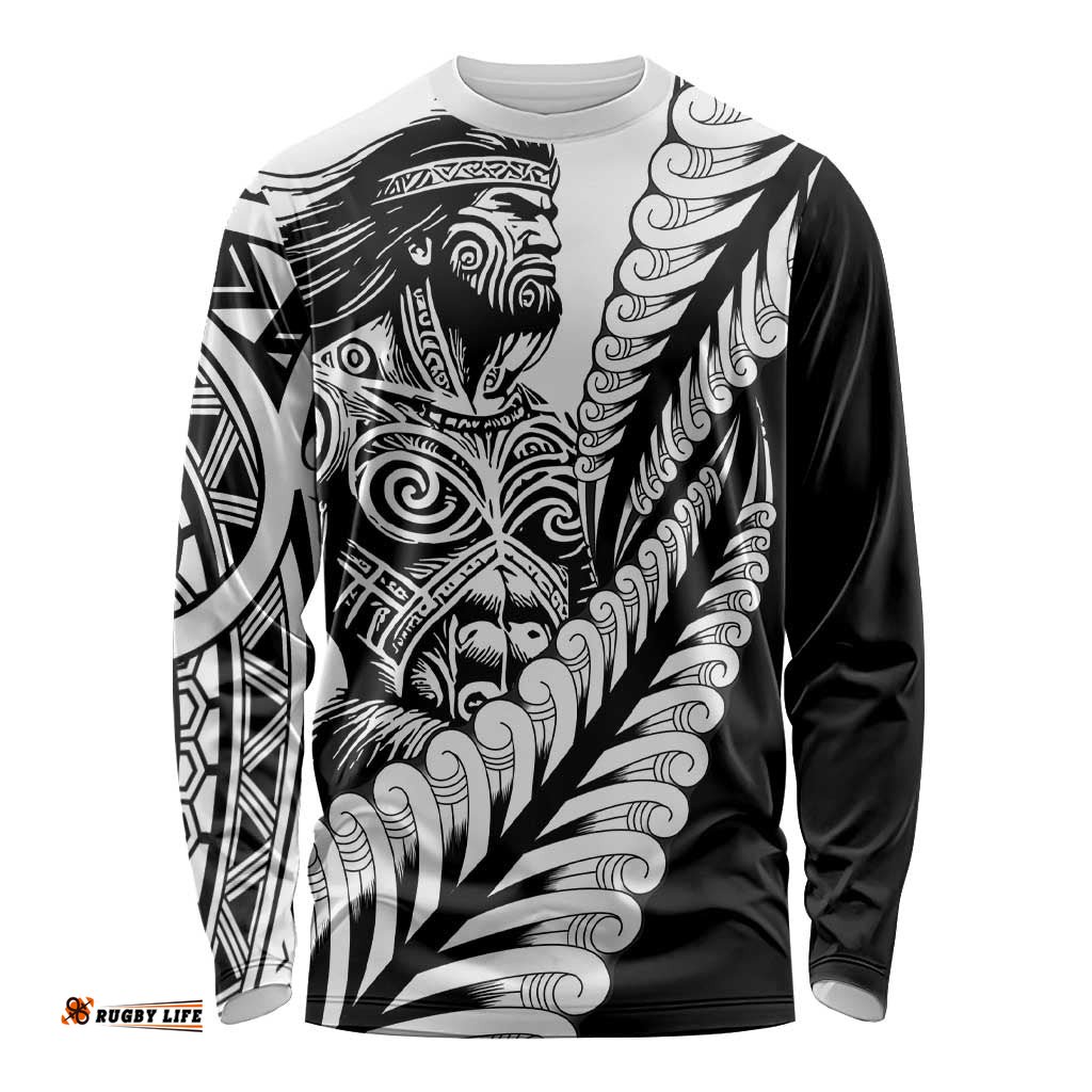 Koru Fern New Zealand Maori Tribal Warrior Long Sleeve Shirt LT9
