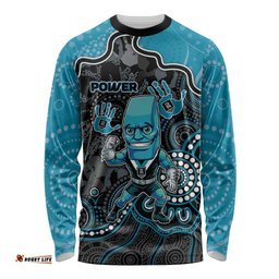 Custom Power Football Long Sleeve Shirt Aboriginal Dot Art Pattern DT05