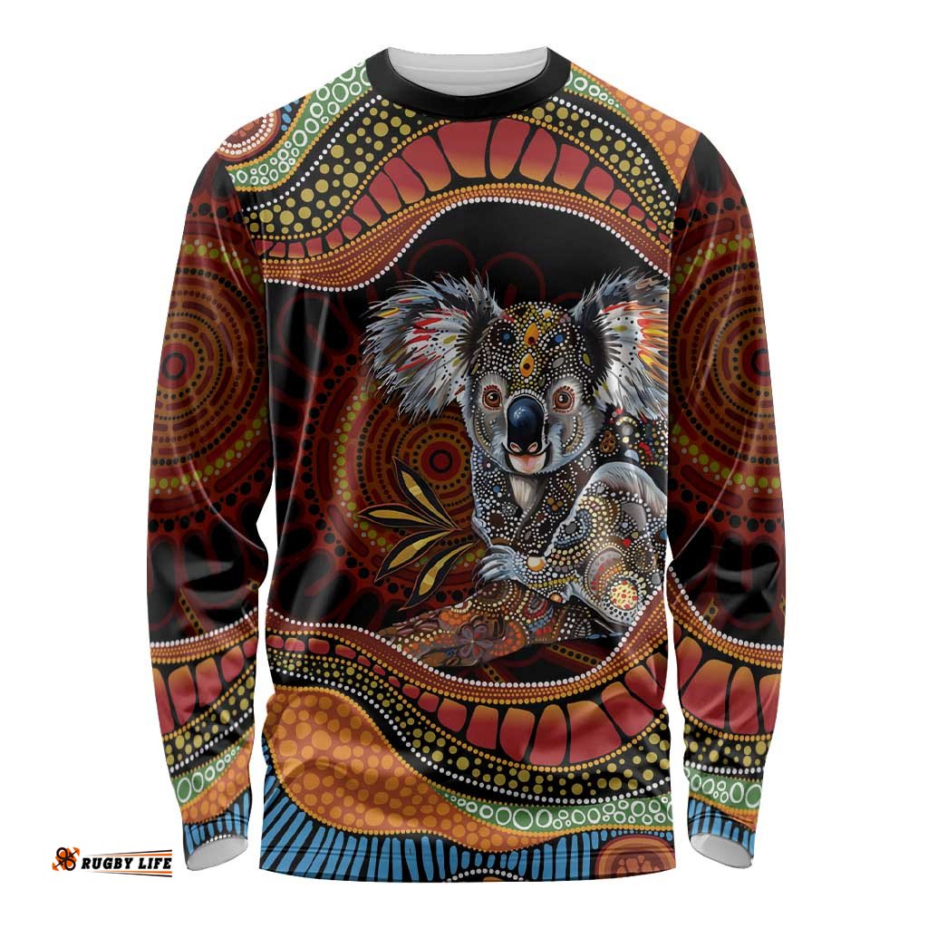 Indigenous Koala Australia Long Sleeve Shirt Australian Aboriginal Art Proud LT14