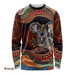 Indigenous Koala Australia Long Sleeve Shirt Australian Aboriginal Art Proud LT14