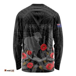 Personalised New Zealand ANZAC Day Long Sleeve Shirt Lest We Forget Soldier Memorial LT15