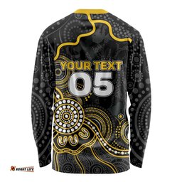Custom Richmond Football Long Sleeve Shirt Aboriginal Dot Art Pattern DT05
