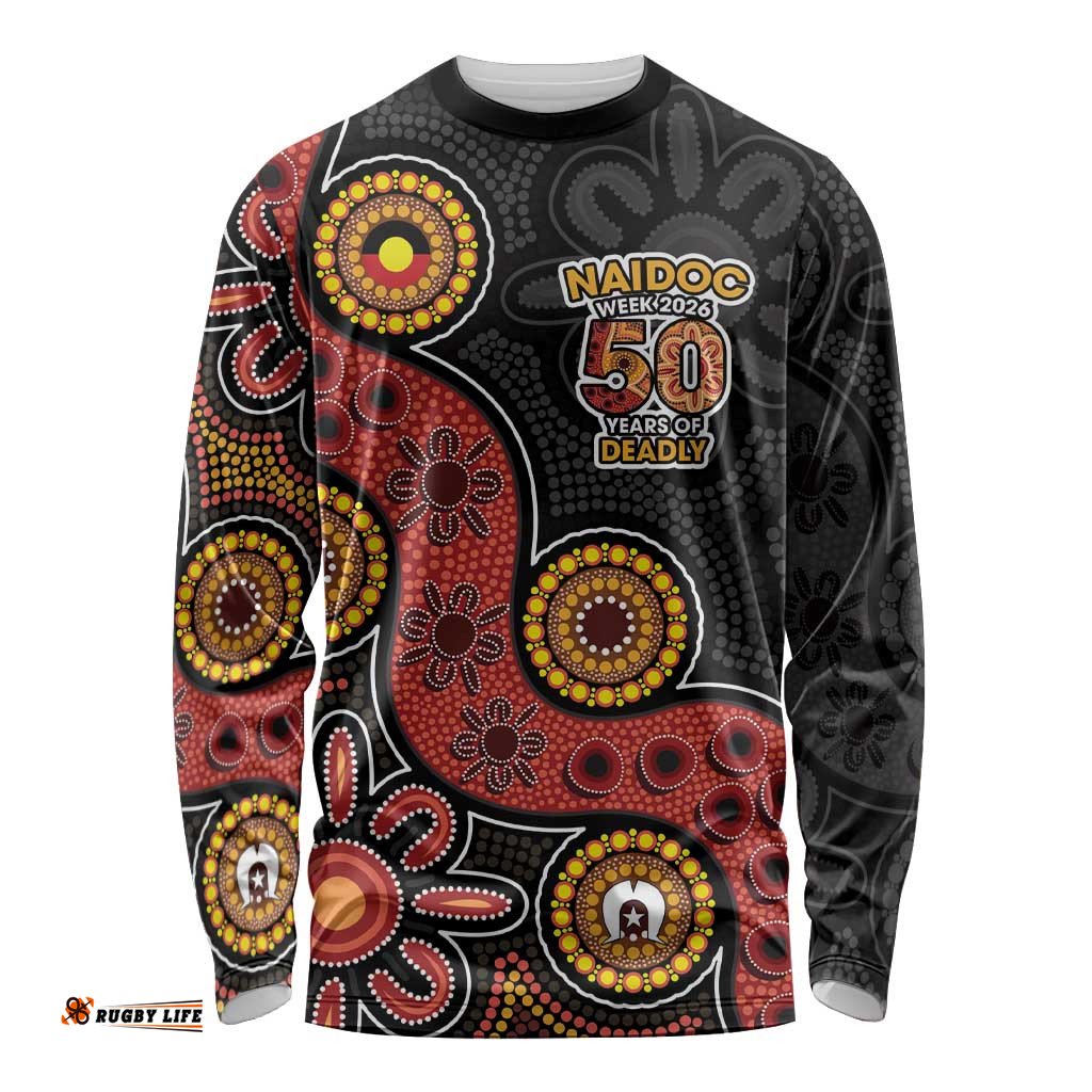 NAIDOC Week 2026 Long Sleeve Shirt 50 Years of Deadly Indigenous Pride LT18
