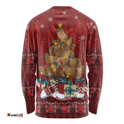 Funny Kiwi Bird Xmas Tree Long Sleeve Shirt New Zealand Tribal Christmas Spirit LT9