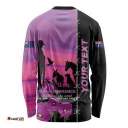 Personalised ANZAC War Animals Long Sleeve Shirt Lest We Forget Memorial LT15