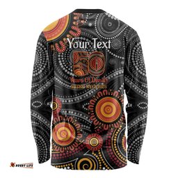 NAIDOC Week 50 Years Deadly Personalised Long Sleeve Shirt Aboriginal Art LT14