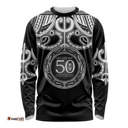 Kia Kaha Te Reo Maori New Zealand Long Sleeve Shirt 50th Anniversary Ake Ake Ake LT14
