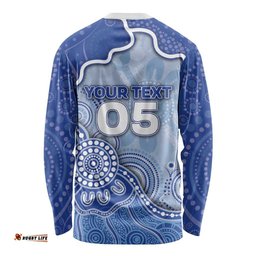 Custom Roos Football Long Sleeve Shirt Aboriginal Dot Art Pattern DT05