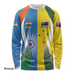 Custom India Vs Australia Cricket Long Sleeve Shirt Final Matchup LT05
