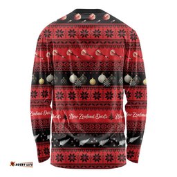 New Zealand Darts Christmas Long Sleeve Shirt Merry Xmas Aotearoa Maori Red LT14