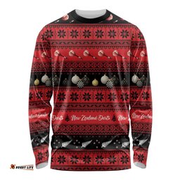 New Zealand Darts Christmas Long Sleeve Shirt Merry Xmas Aotearoa Maori Red LT14