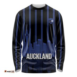 New Zealand Auckland Football Custom Long Sleeve Shirt Go City of Sails Est 2025 LT14