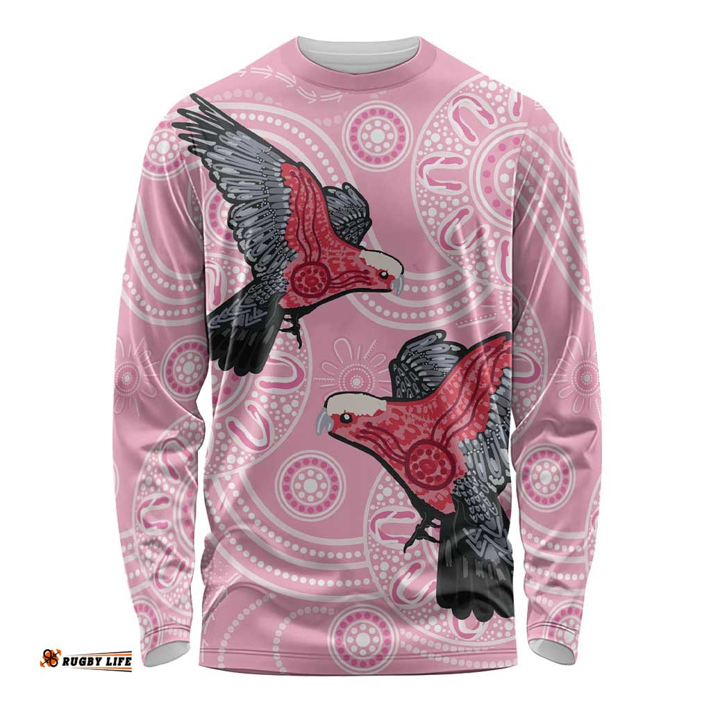 Pink Galah Aussie Aboriginal Long Sleeve Shirt Soaring High LT7