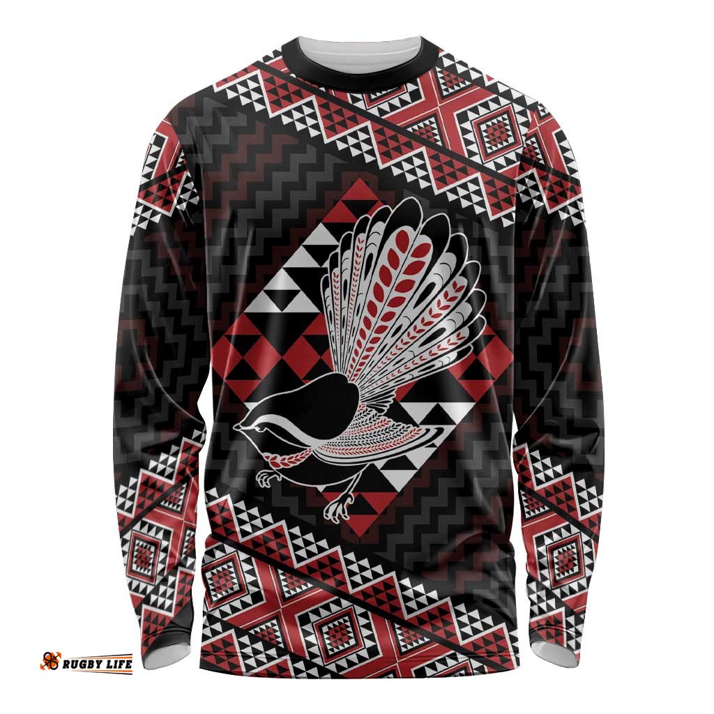 Taniko Aotearoa Long Sleeve Shirt Poutama Mix Piwakawaka LT7