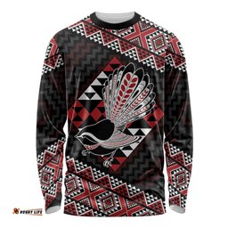 Taniko Aotearoa Long Sleeve Shirt Poutama Mix Piwakawaka LT7