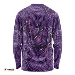 Purple Butterfly Spirit Long Sleeve Shirt Australian Epilepsy Awareness LT9