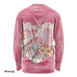 Personalised Pink Galah Australia Valentine's Day Long Sleeve Shirt I Love You With All My Heart LT14