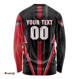 Personalized Essendon Bombers Long Sleeve Shirt Modern Geometric Sports Graphic Style TS04