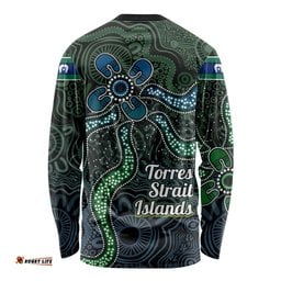 Torres Strait Islands Long Sleeve Shirt Indigenous Australian Marine Tribal Dot Art TS04