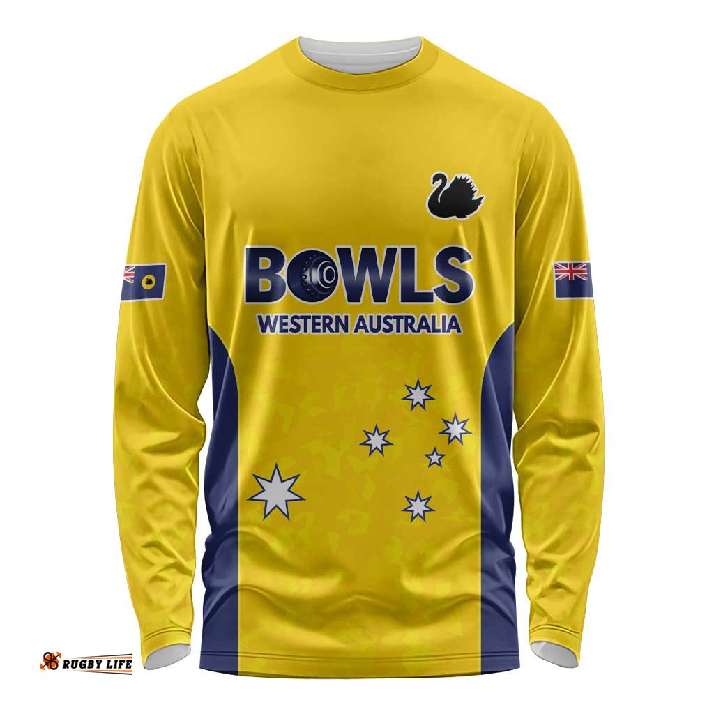 Western Australia Lawn Bowls Custom Long Sleeve Shirt Aussie Minimalist Style LT9