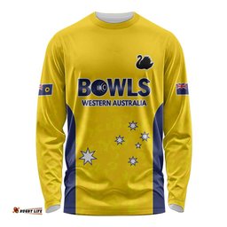 Western Australia Lawn Bowls Custom Long Sleeve Shirt Aussie Minimalist Style LT9
