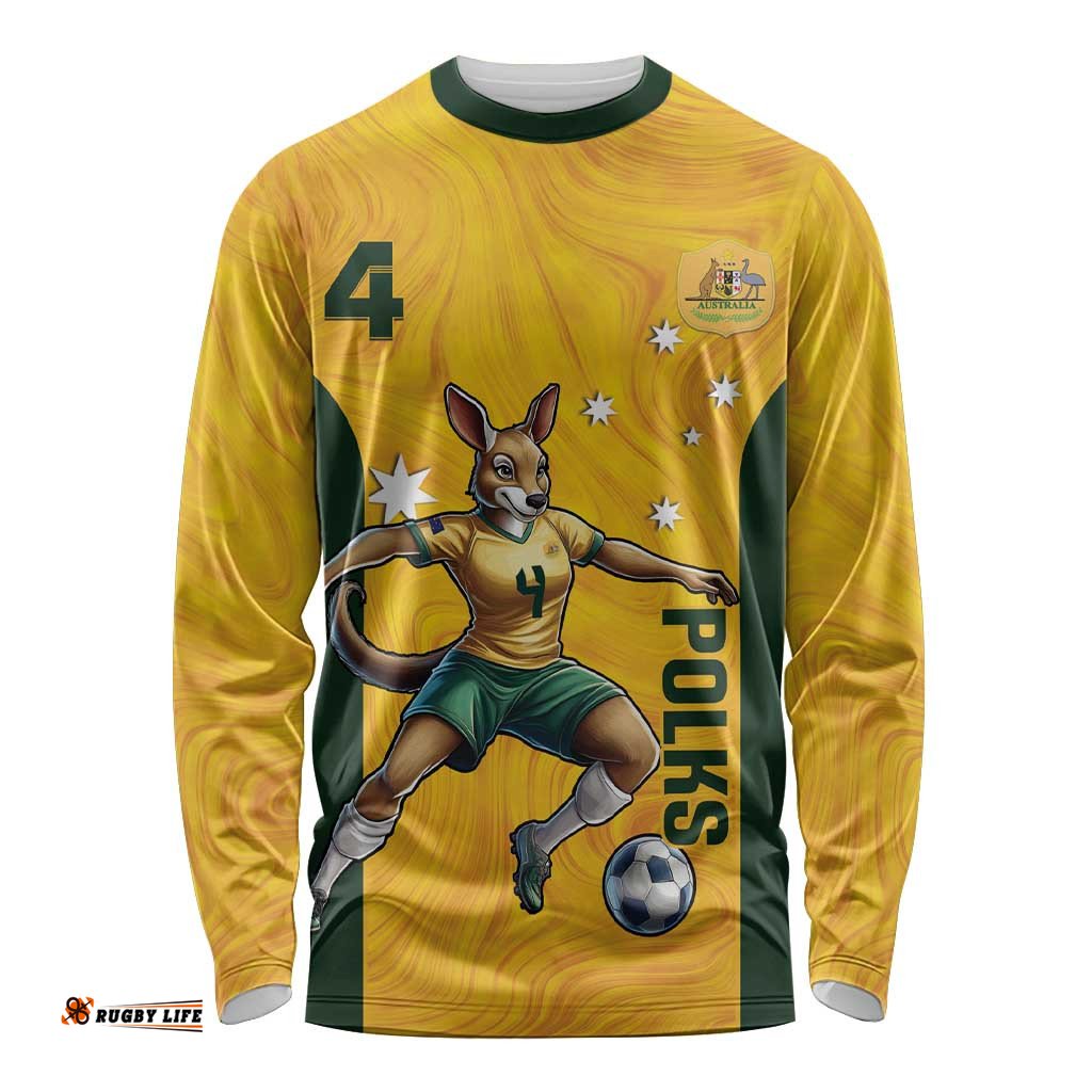 Polkinghorne Australia Matildas Long Sleeve Shirt 2024 Thank You Polks LT14