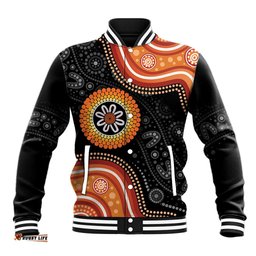 Australia Aboriginal Art Baseball Jacket Indigenous Proud LT14