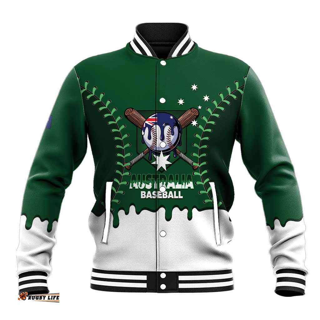 Australia 2026 Baseball Custom Baseball Jacket Go Aussie Drip Style LT14