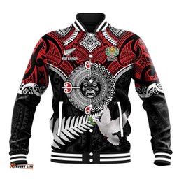 Aotearoa and Tonga Mo Te Tiriti Baseball Jacket New Zealand Honour The Treaty Ake!Ake!Ake! LT9