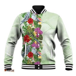 Aussie Budgies Blue And Green Tropical Birds Baseball Jacket LT9