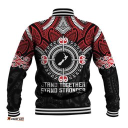 Aotearoa Proud To Be Maori Baseball Jacket New Zealand Fight Together LT9