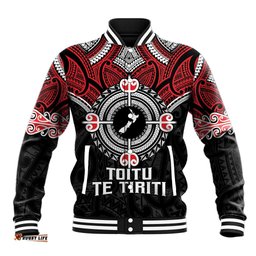 Aotearoa Proud To Be Maori Baseball Jacket New Zealand Fight Together LT9