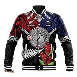 Aotearoa and Samoa Mo Te Tiriti Baseball Jacket Tangata Moana Stand with Tangata Whenua LT9