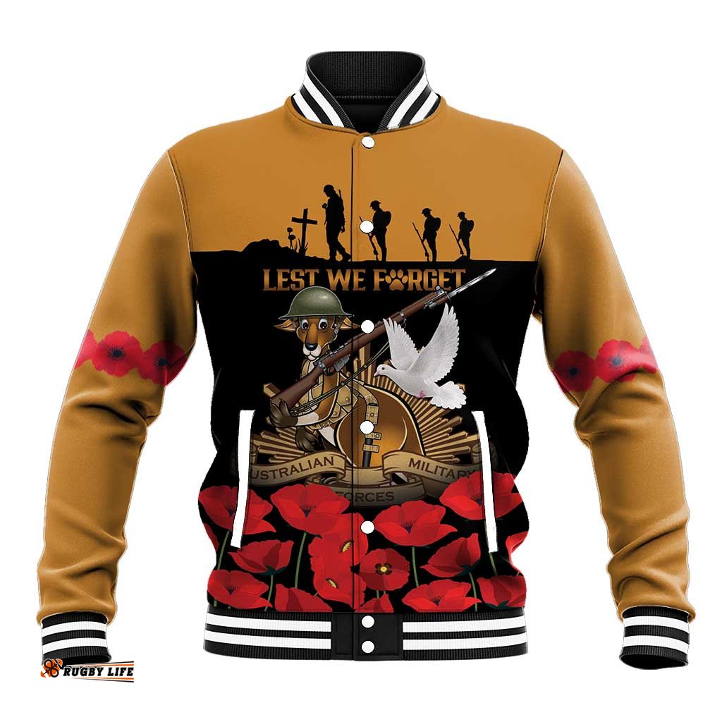 Australia ANZAC Day Personalised Baseball Jacket Honouring The Animals That Served LT9