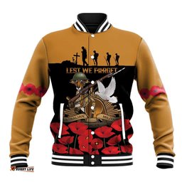 Australia ANZAC Day Personalised Baseball Jacket Honouring The Animals That Served LT9