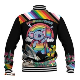 Aussia Pride Month Rainbow Koala Baseball Jacket LT9