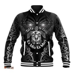 Aotearoa Toitu Te Tiriti Baseball Jacket Ka Mua Ka Muri LT05