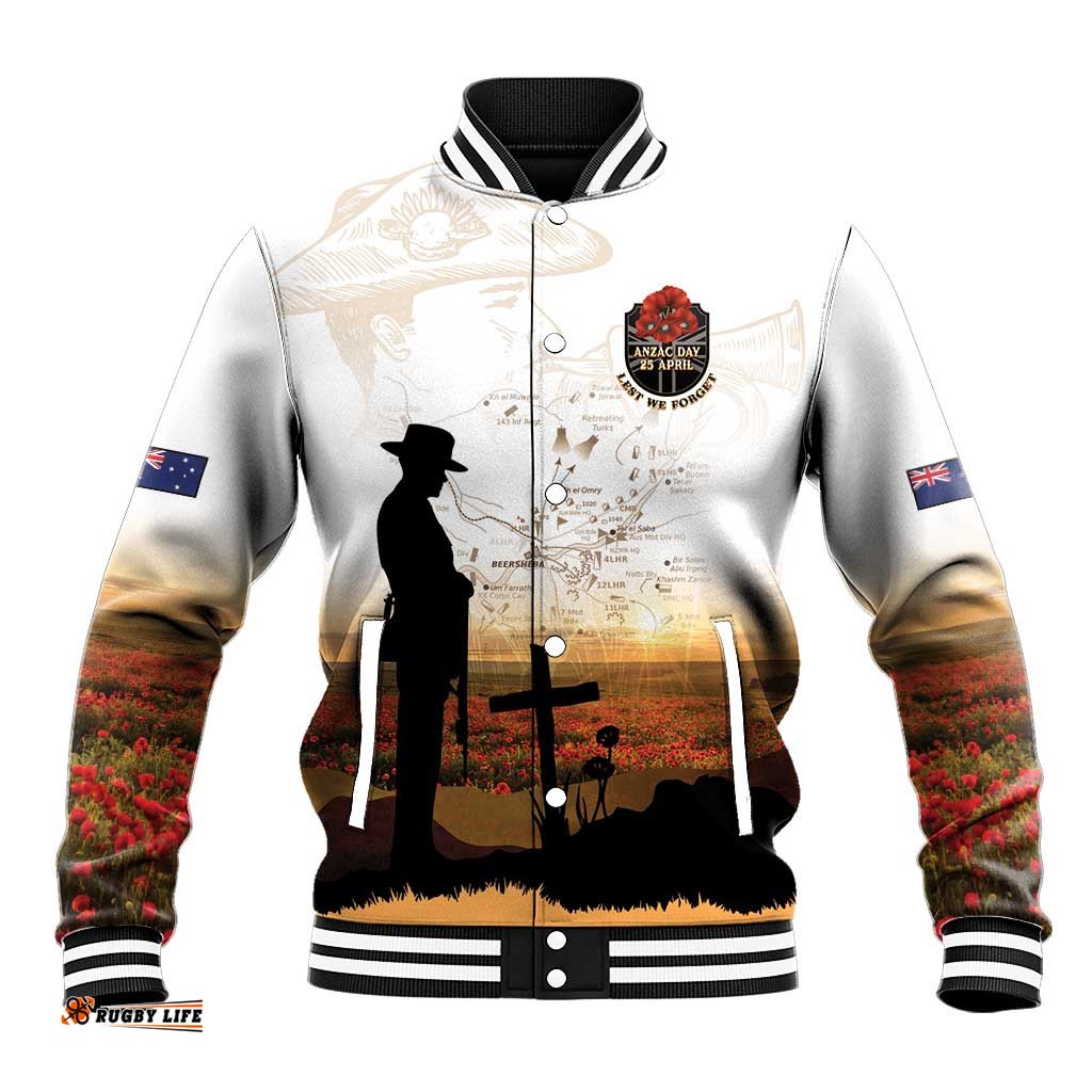 Australia And New Zealand ANZAC Day Baseball Jacket Battle Of Beersheba LT05